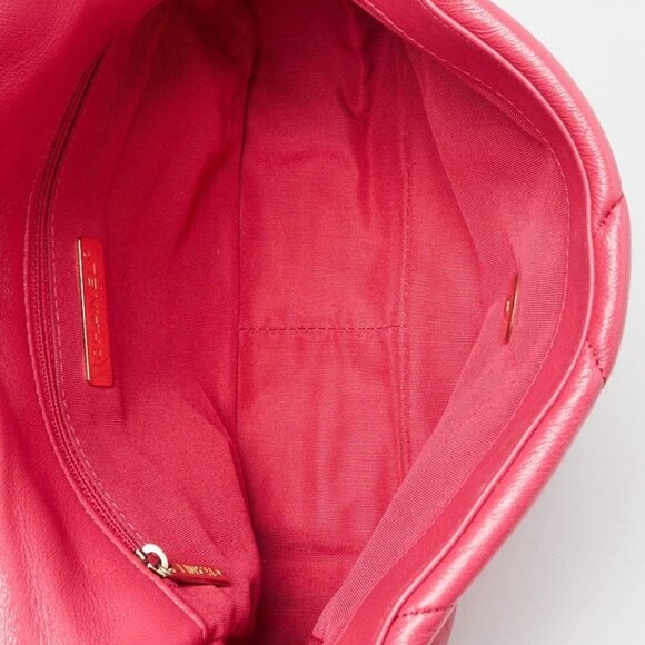 Chanel Pink Quilted Lambskin Leather Chanel 19 Small Flap Bag - Picture 9 of 10